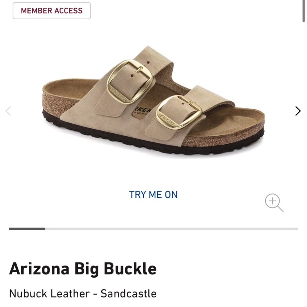 Arizona Big Buckle Nubuck Leather - Sandcastle